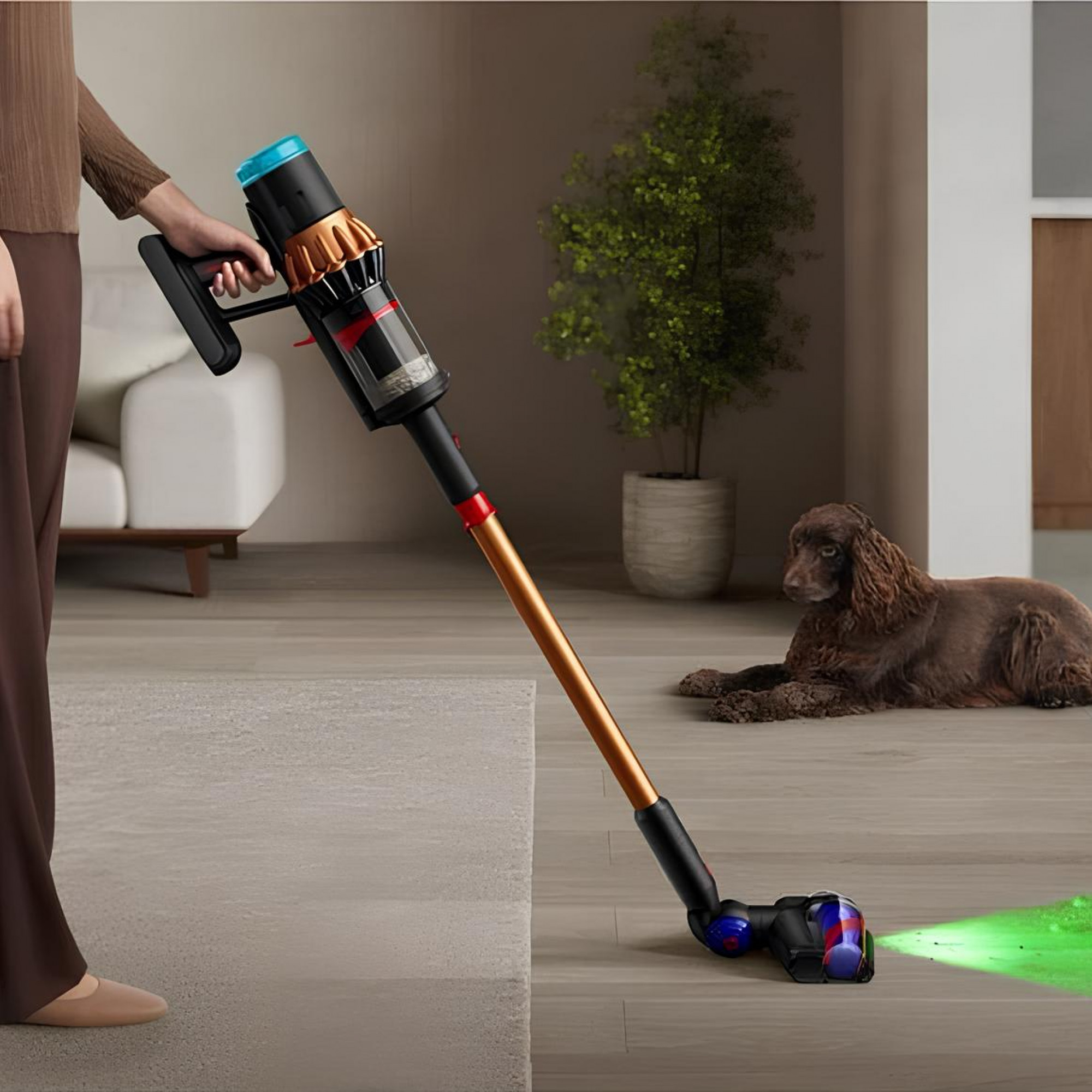 Вертикальний + ручний пилосос (2в1) Dyson V16 Piston Animal Matte Black/Copper (492963-01)